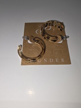 Tortoiseshell Hoop Earrings